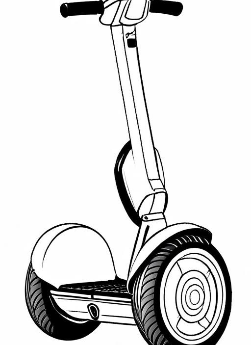 Segway Coloring Page 1 for Kids