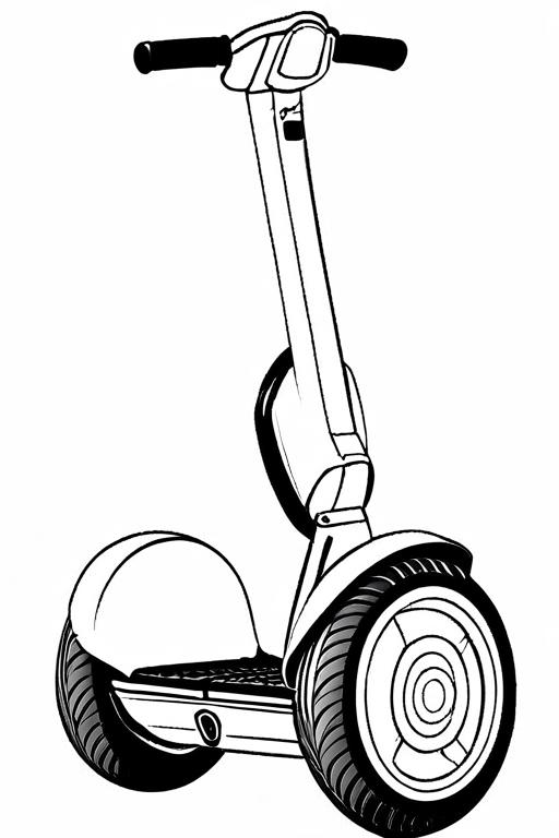 Segway Coloring Page 1 for Kids