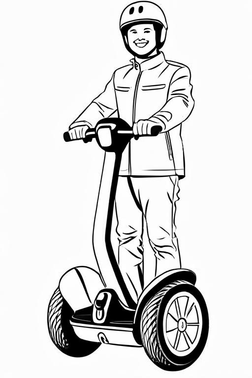 Segway Coloring Page 10 for Kids