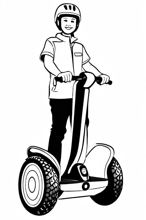 Segway Coloring Page 11 for Kids