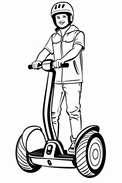 Segway Coloring Page 13 for Kids