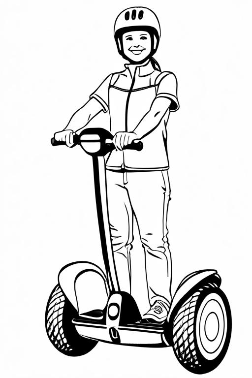 Segway Coloring Page 15 for Kids