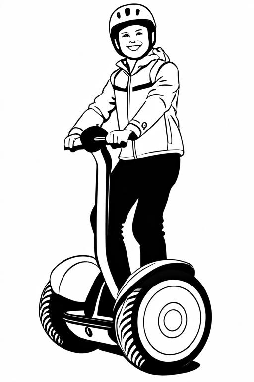 Segway Coloring Page 17 for Kids