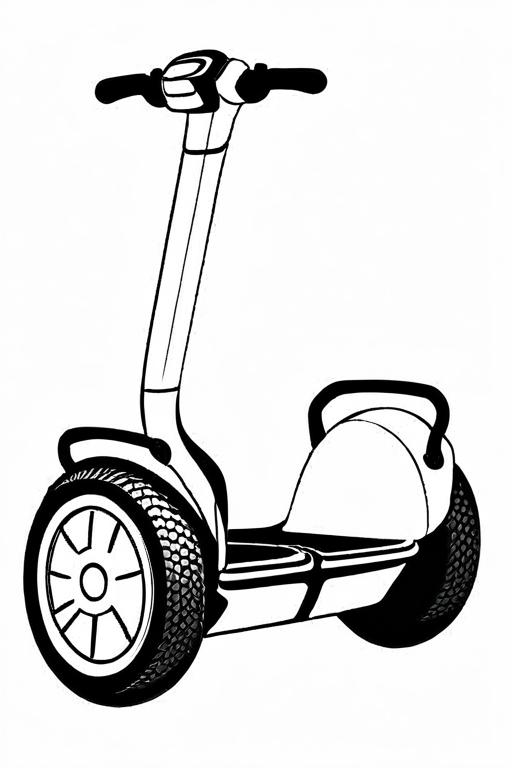 Segway Coloring Page 2 for Kids