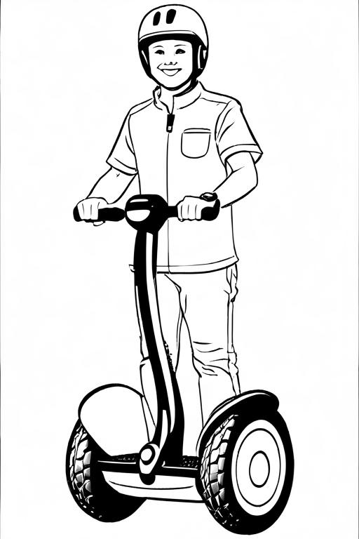 Segway Coloring Page 6 for Kids