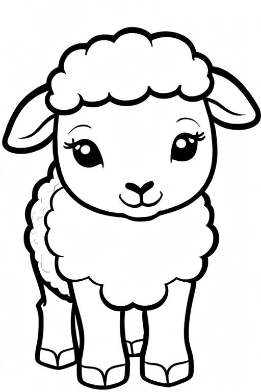 Sheep Coloring Page 10 for Kids