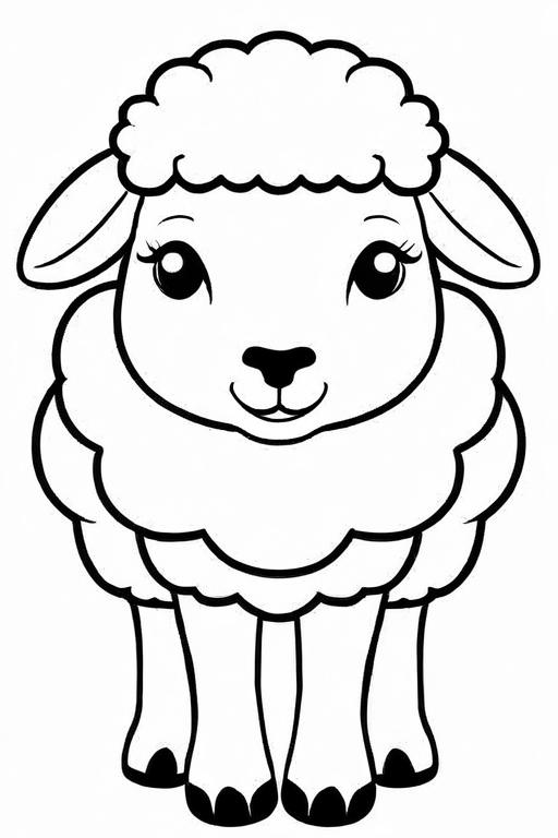 Sheep Coloring Page 11 for Kids