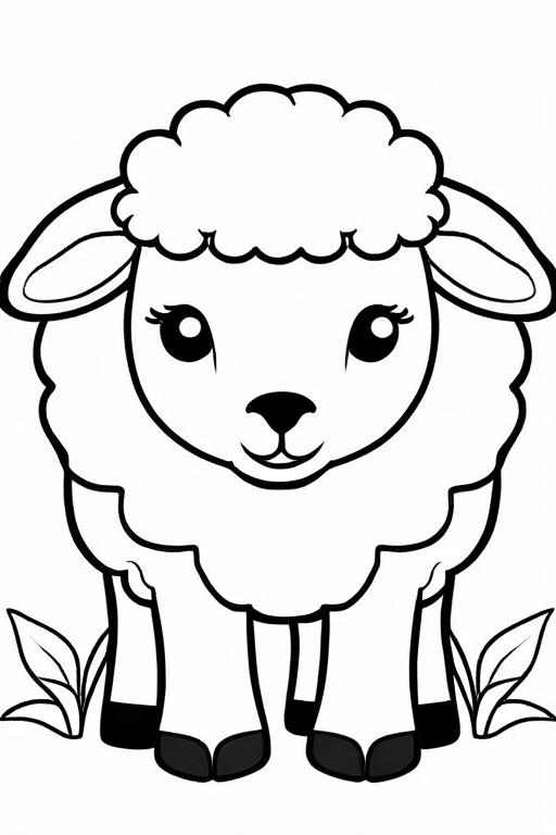 Sheep Coloring Page 15 for Kids