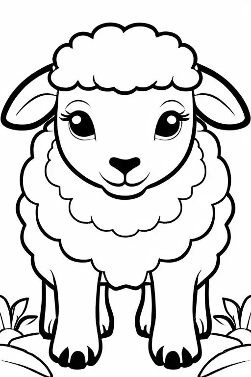 Sheep Coloring Page 16 for Kids