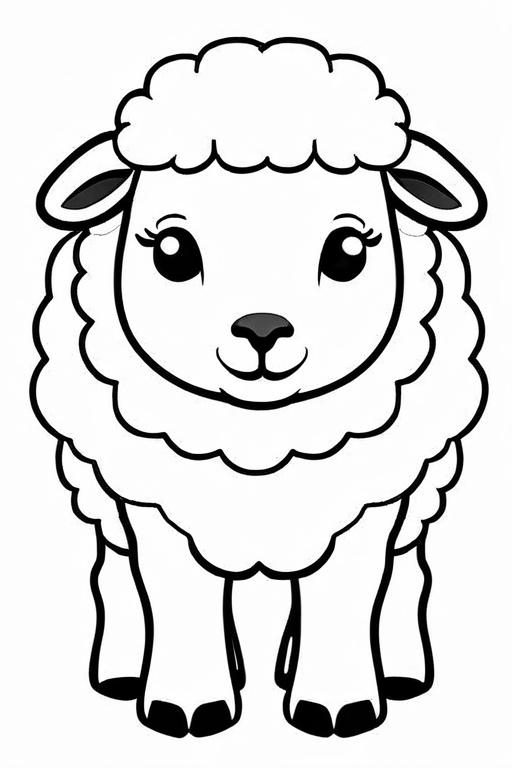 Sheep Coloring Page 17 for Kids