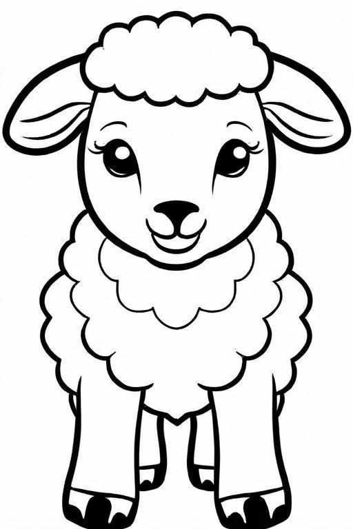 Sheep Coloring Page 18 for Kids