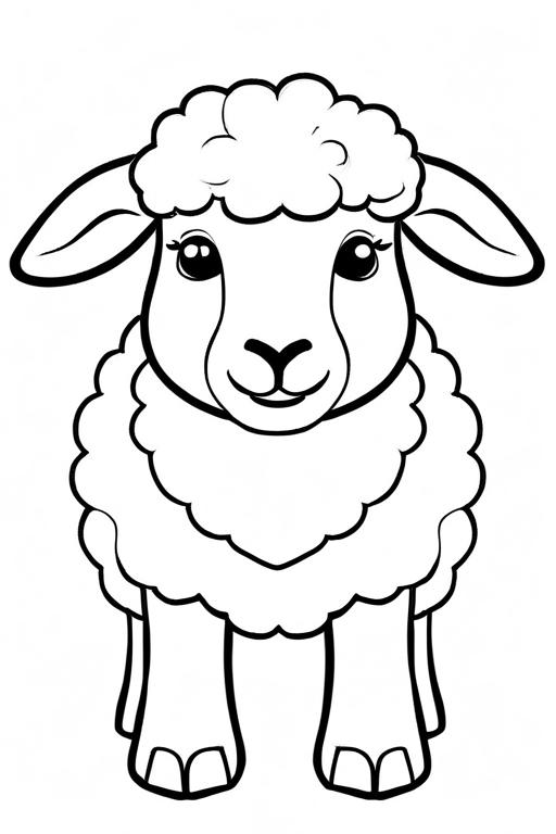 Sheep Coloring Page 19 for Kids