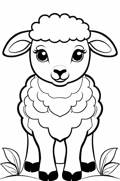 Sheep Coloring Page 9 for Kids