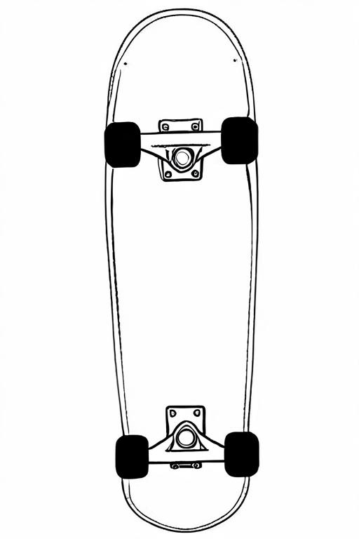 Skateboard Coloring Page 10 for Kids