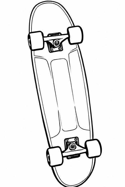 Skateboard Coloring Page 11 for Kids