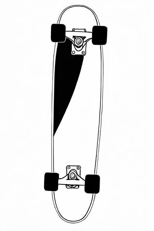 Skateboard Coloring Page 12 for Kids