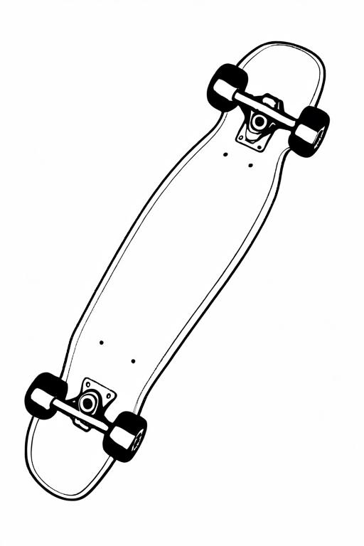 Skateboard Coloring Page 14 for Kids