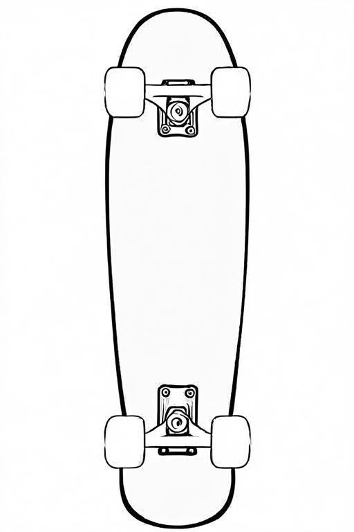 Skateboard Coloring Page 15 for Kids