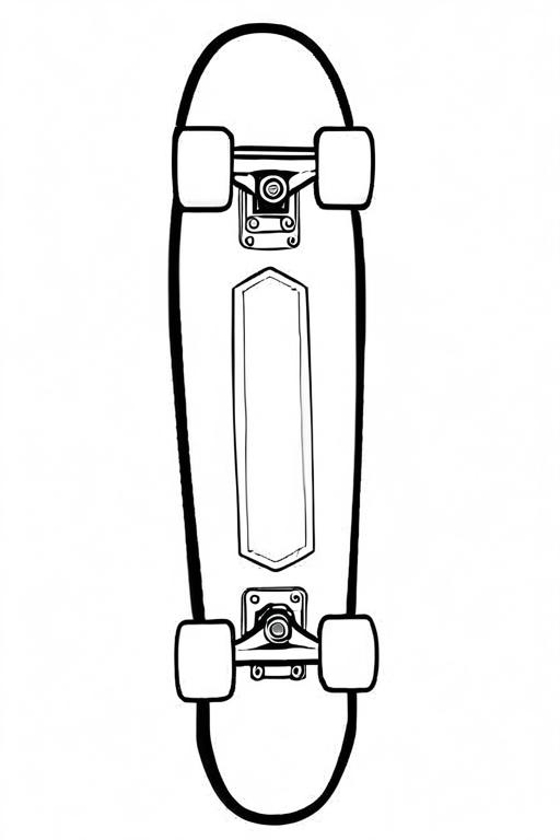 Skateboard Coloring Page 16 for Kids