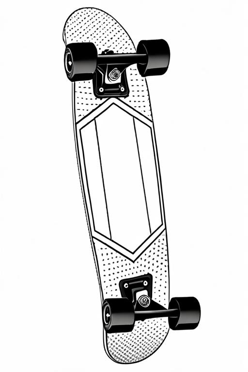 Skateboard Coloring Page 17 for Kids