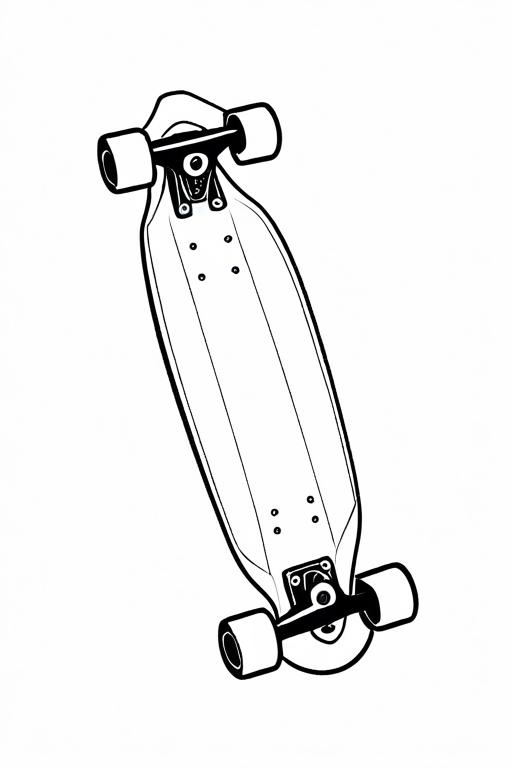 Skateboard Coloring Page 18 for Kids