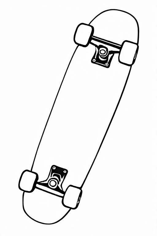 Skateboard Coloring Page 19 for Kids