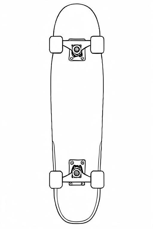 Skateboard Coloring Page 20 for Kids