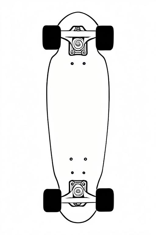 Skateboard Coloring Page 6 for Kids