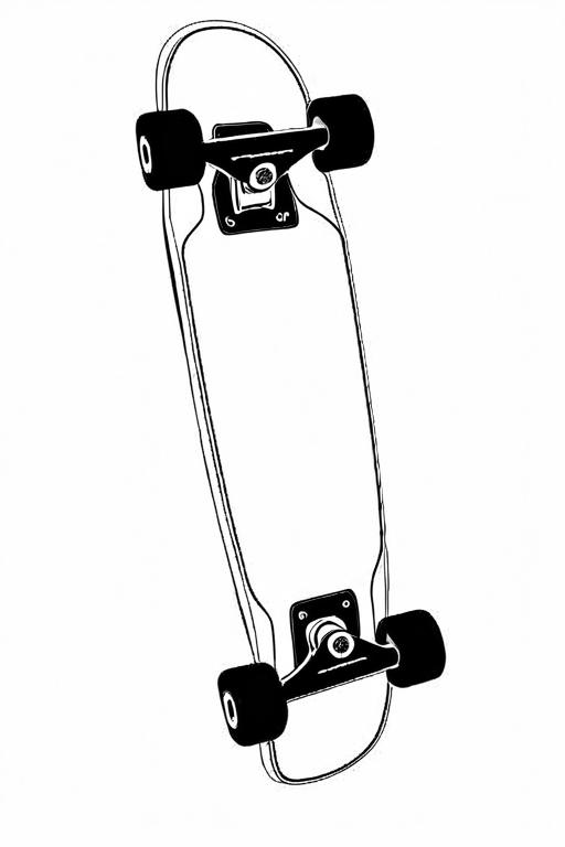 Skateboard Coloring Page 7 for Kids