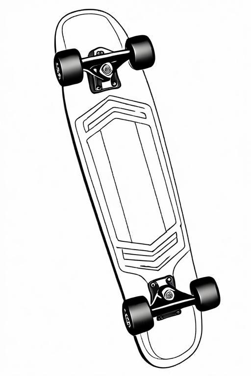 Skateboard Coloring Page 9 for Kids