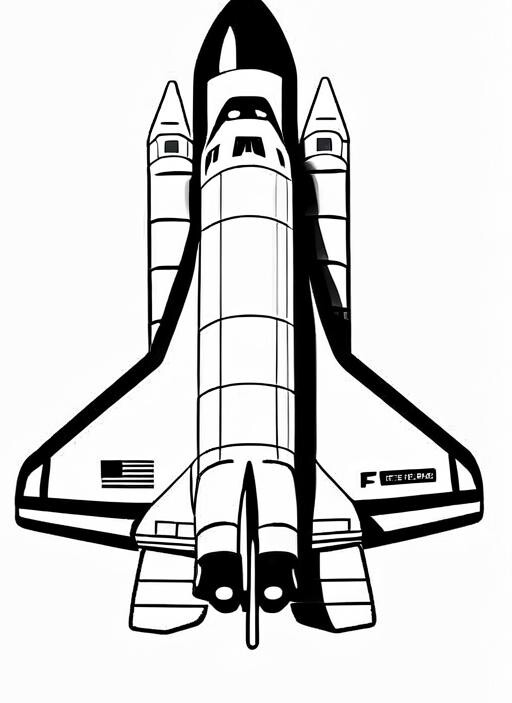 Space Coloring Page 1 for Kids