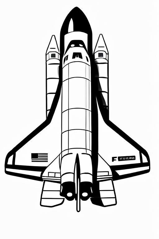 Space Coloring Page 1 for Kids