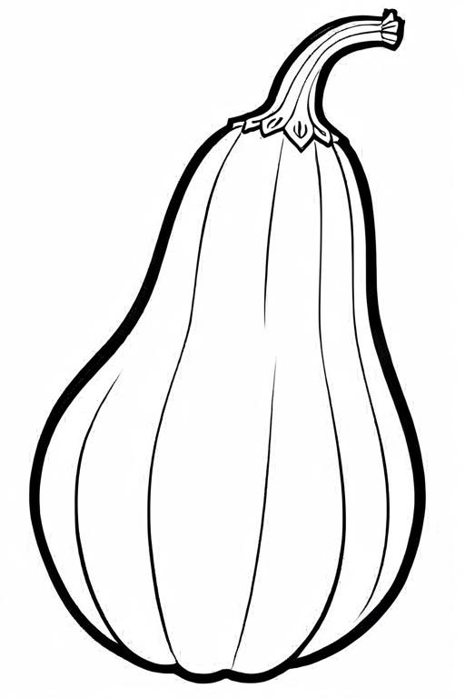 Squash Coloring Page 10 for Kids