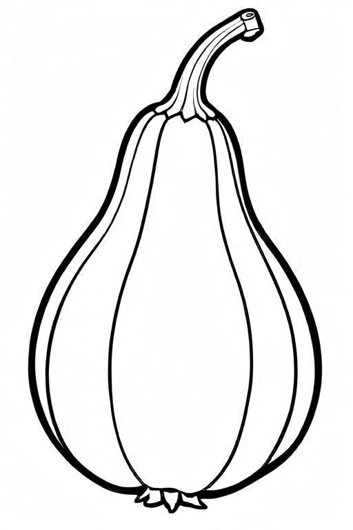 Squash Coloring Page 12 for Kids