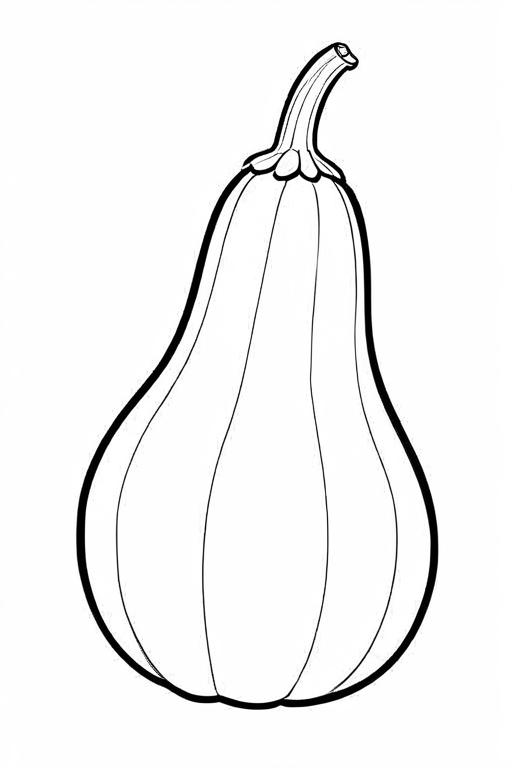 Squash Coloring Page 14 for Kids