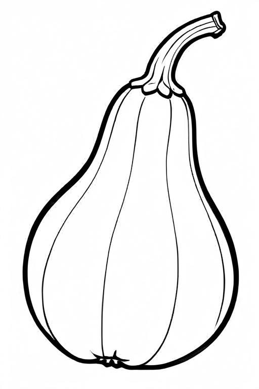 Squash Coloring Page 17 for Kids