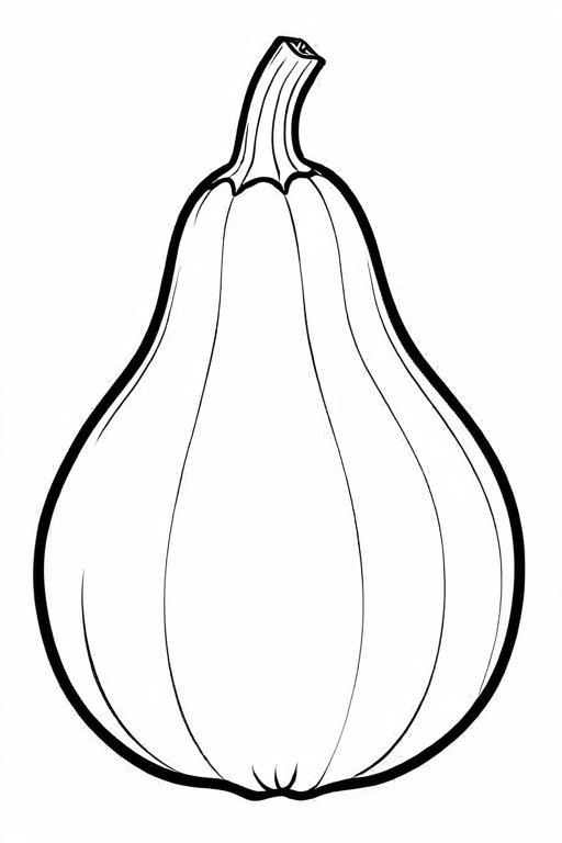 Squash Coloring Page 18 for Kids