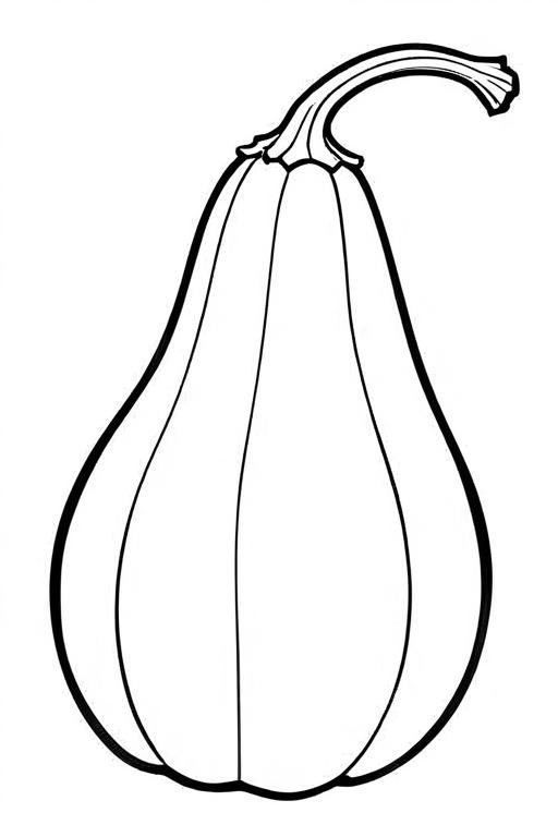 Squash Coloring Page 4 for Kids