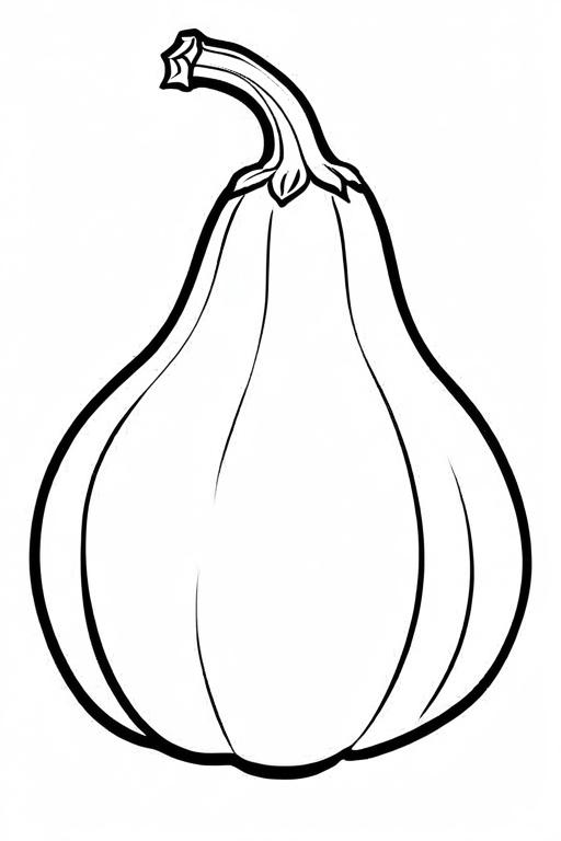 Squash Coloring Page 5 for Kids