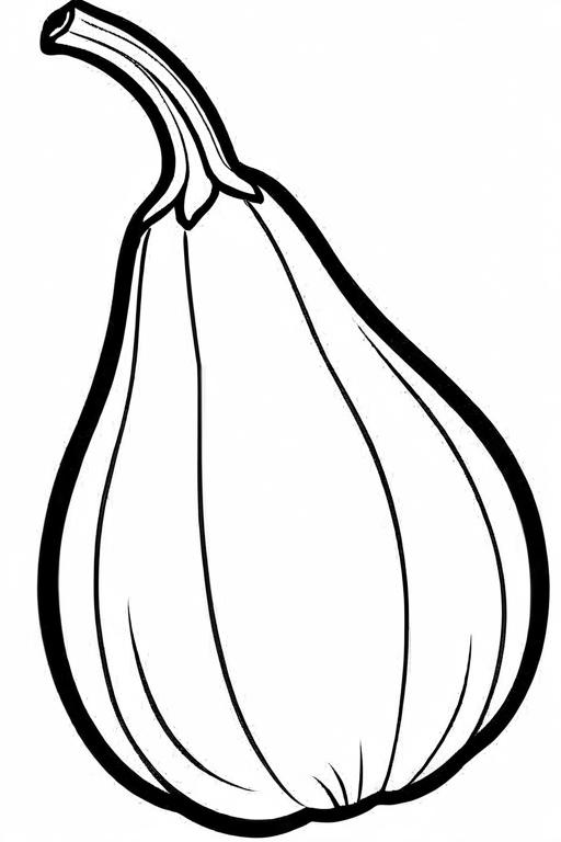 Squash Coloring Page 6 for Kids