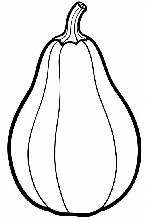 Squash Coloring Page 7 for Kids