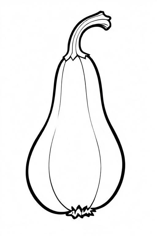 Squash Coloring Page 8 for Kids