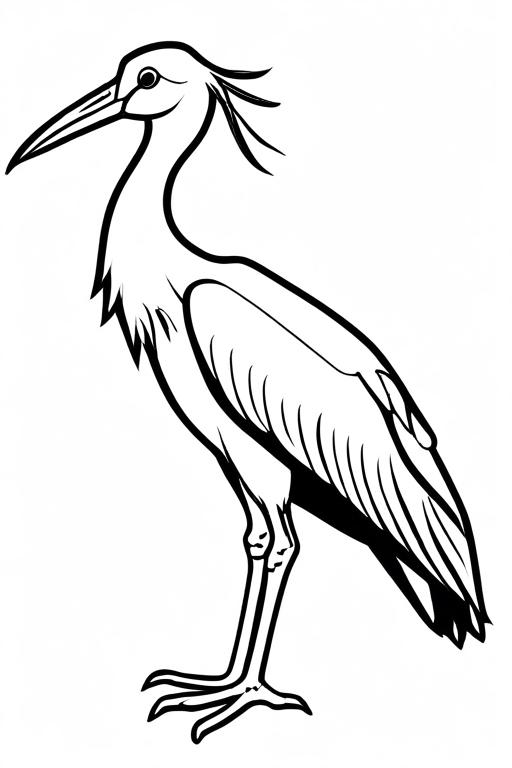 Stork Coloring Page 11 for Kids