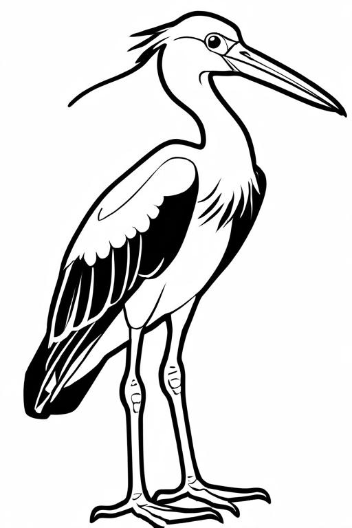 Stork Coloring Page 12 for Kids