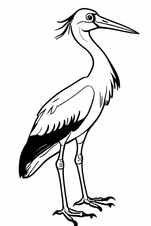 Stork Coloring Page 13 for Kids