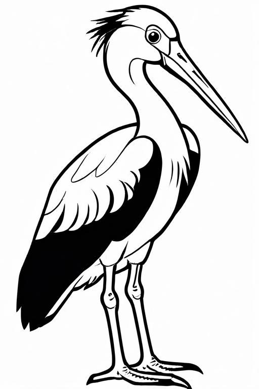 Stork Coloring Page 14 for Kids