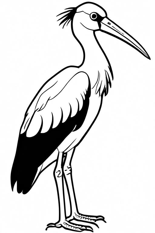 Stork Coloring Page 15 for Kids