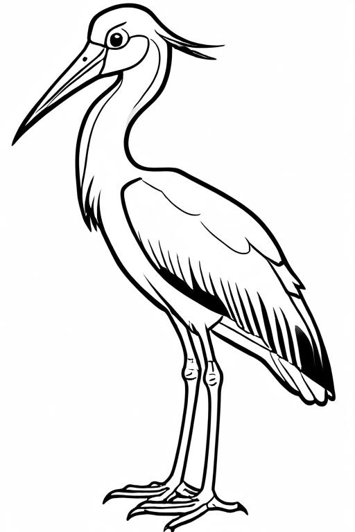 Stork Coloring Page 16 for Kids