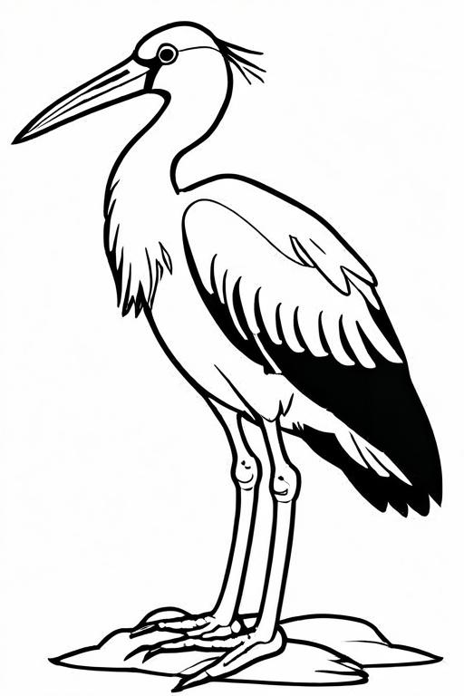 Stork Coloring Page 17 for Kids