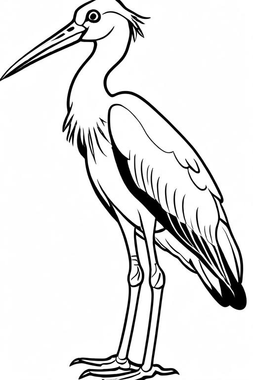 Stork Coloring Page 18 for Kids